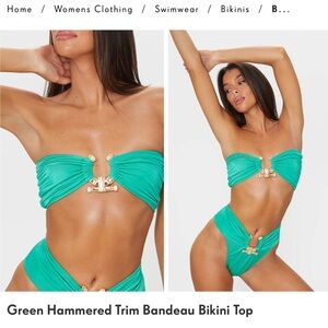 Green and Gold Two Piece Bikini